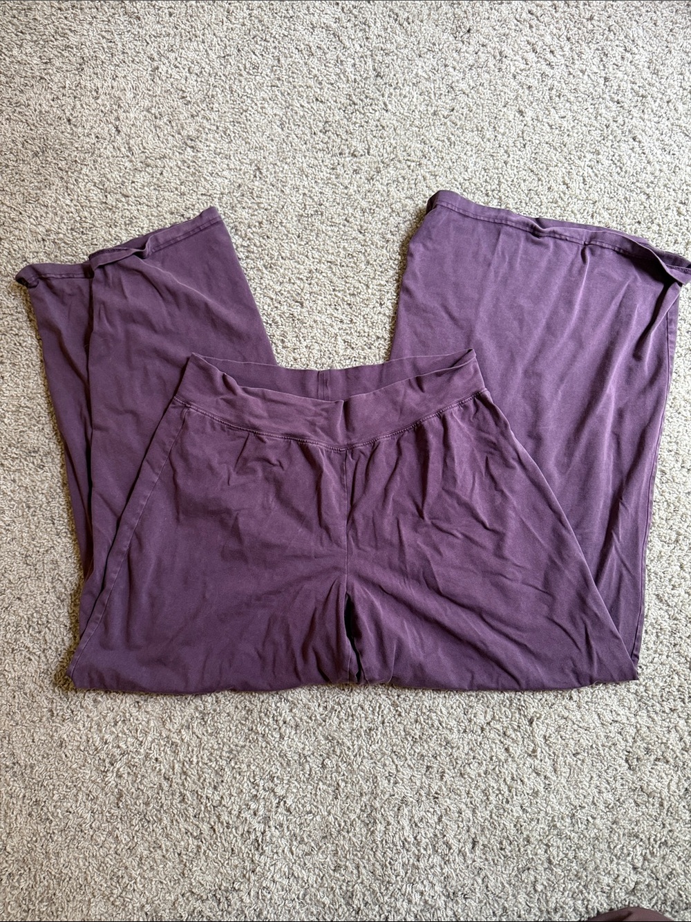 aerie Plum Wide-Leg Lounge Pants